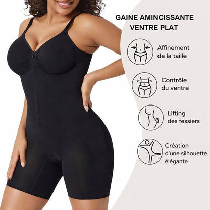Gaine amincissante ventre plat – fermeture zippée, extensible et respirant